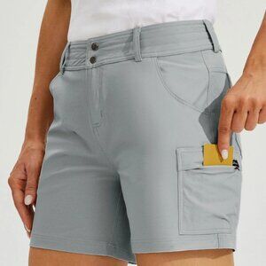 Willet Women’s Outdoor Pro Shorts Size 6 Gray Hiking Stretch GolfGlam Gorpcore
